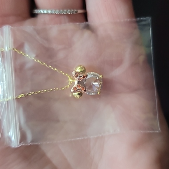Kate Spade Disney Clear Minnie Mouse Pendant Necklace NWT - Picture 5 of 5